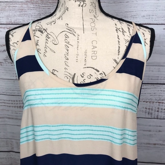 Victoria’s Secret Striped Halter back size small ruffle hem casual maxi Dress - Picture 6 of 10